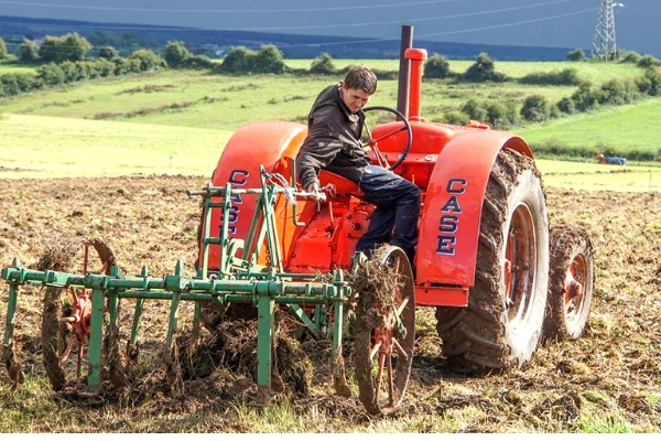 Ross on his Case International Harvester